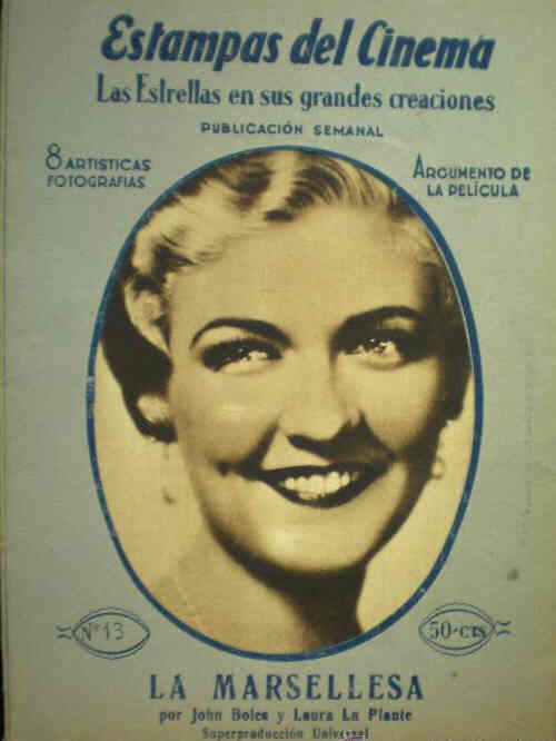 ESTAMPAS DEL CINEMA magazine side cover Issue 13  1931