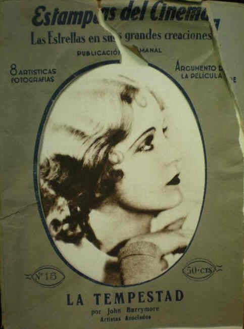 ESTAMPAS DEL CINEMA magazine side cover Issue 15  1931