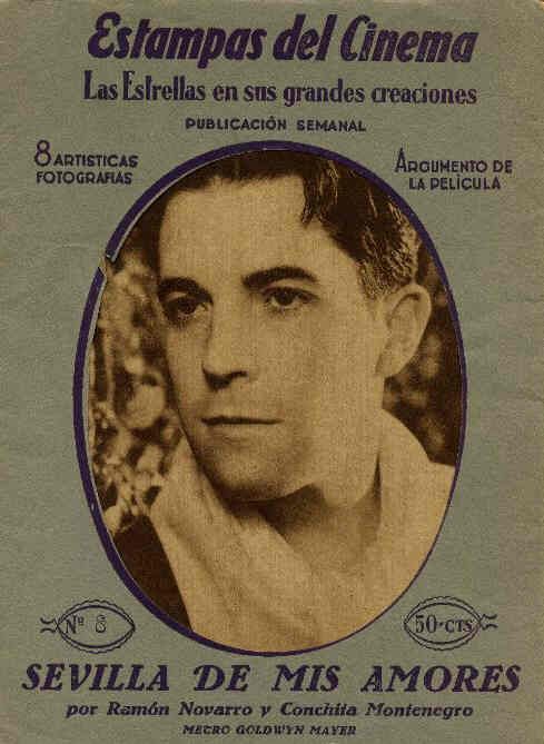 ESTAMPAS DEL CINEMA magazine side cover Issue 8  1931