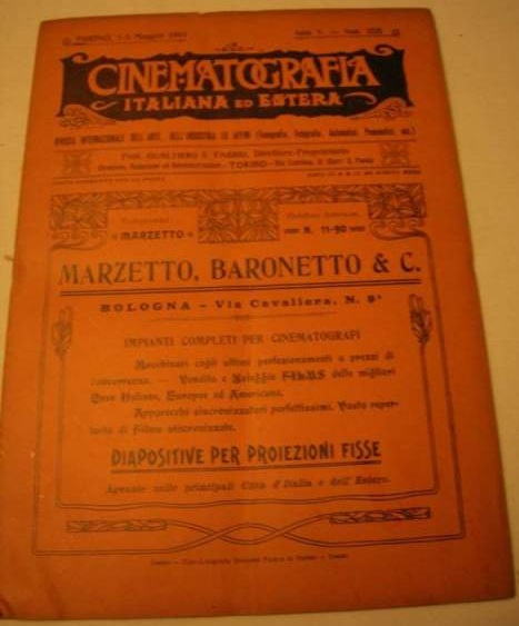 CINEMATOGRAFIA ITALIANA ED ESTERA | LA magazine side cover 1 May 1911