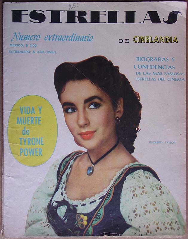ESTRELLAS DE CINELANDIA magazine side cover Issue 11/12 February 1959