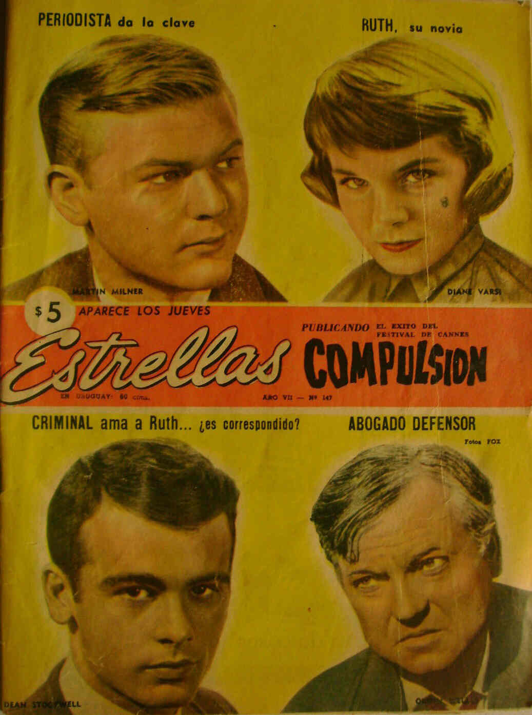 ESTRELLAS magazine side cover Issue 147 22 October 1959