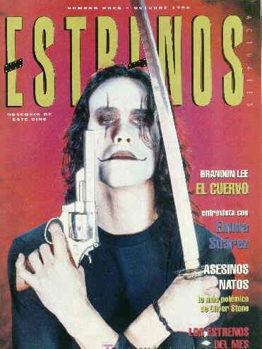 ESTRENOS DE CINE magazine side cover Issue 11 October 1994