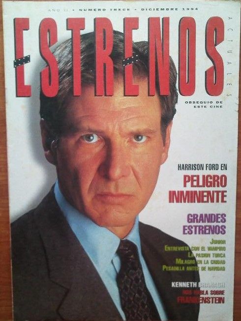 ESTRENOS DE CINE magazine side cover Issue 13 December 1994