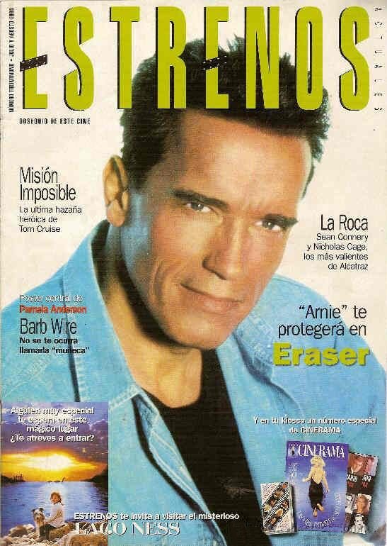 ESTRENOS DE CINE magazine side cover Issue 31 July/August 1996