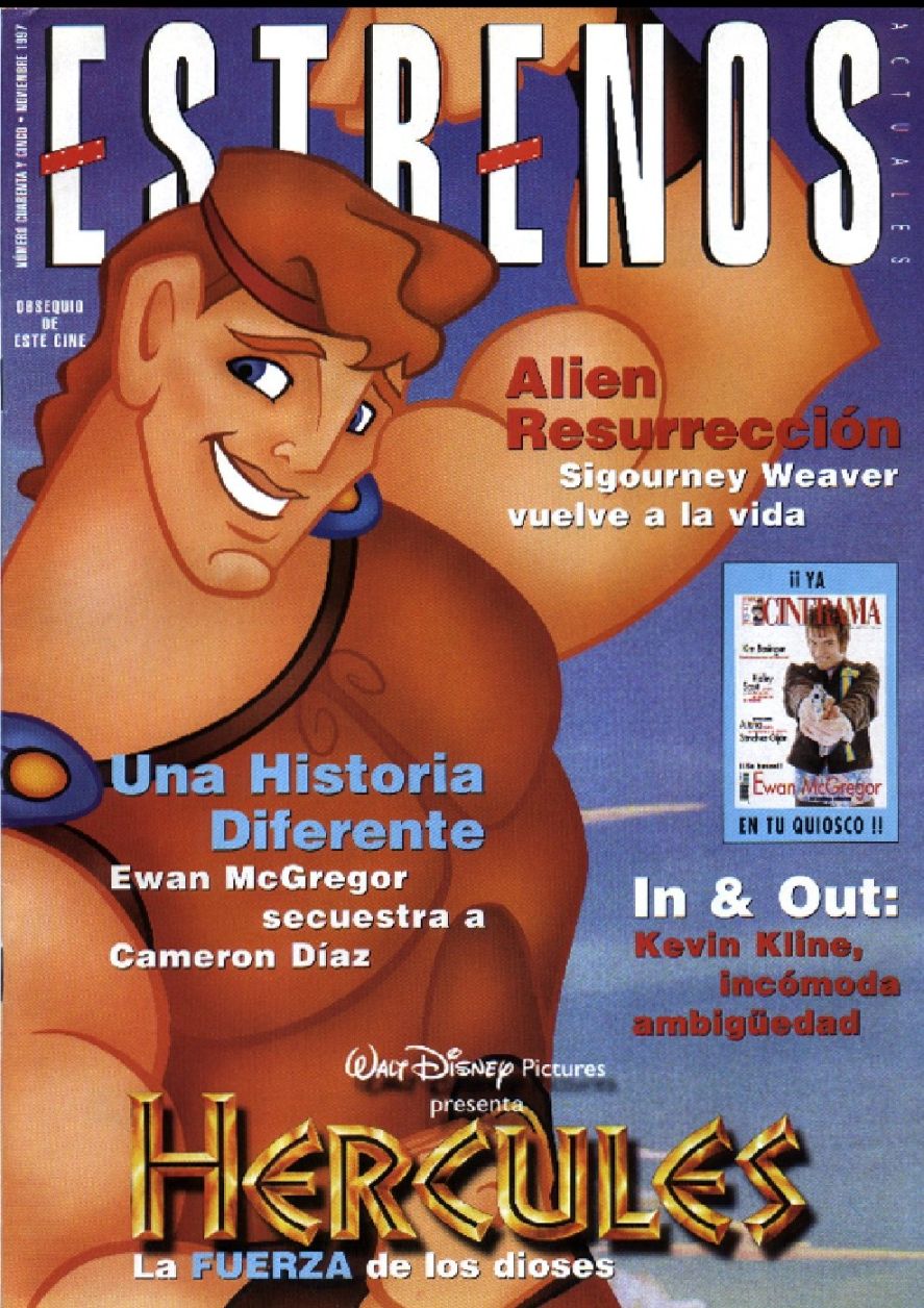 ESTRENOS DE CINE magazine side cover Issue 45 November 1997