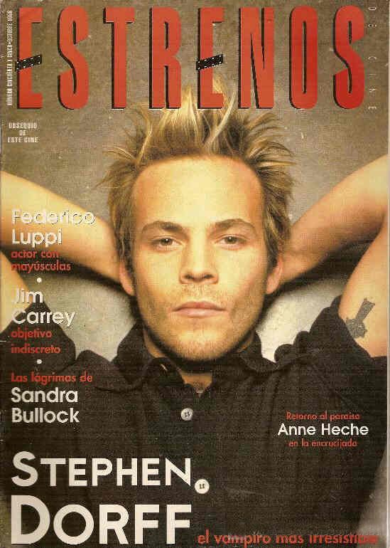 ESTRENOS DE CINE magazine side cover Issue 55 October 1998
