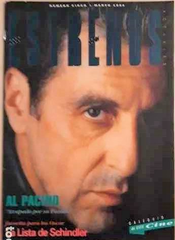 ESTRENOS DE CINE magazine side cover Issue 5  March 1994