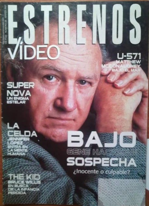 ESTRENOS DE VIDEO magazine side cover Issue 28 March 2001