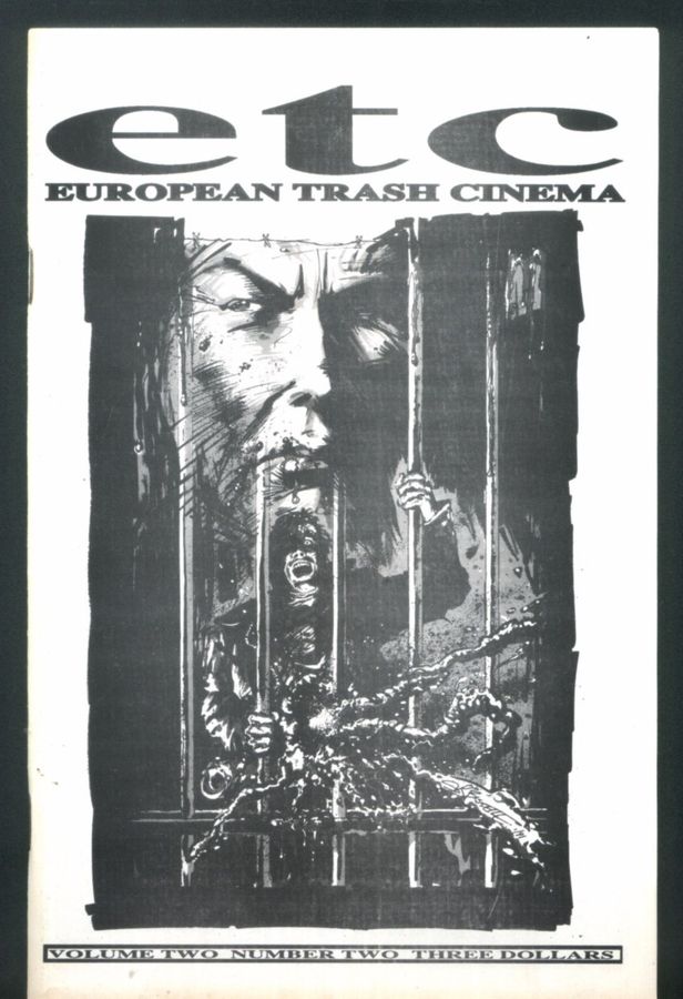 EUROPEAN TRASH CINEMA magazine side cover  Vol 2 # 2  1990