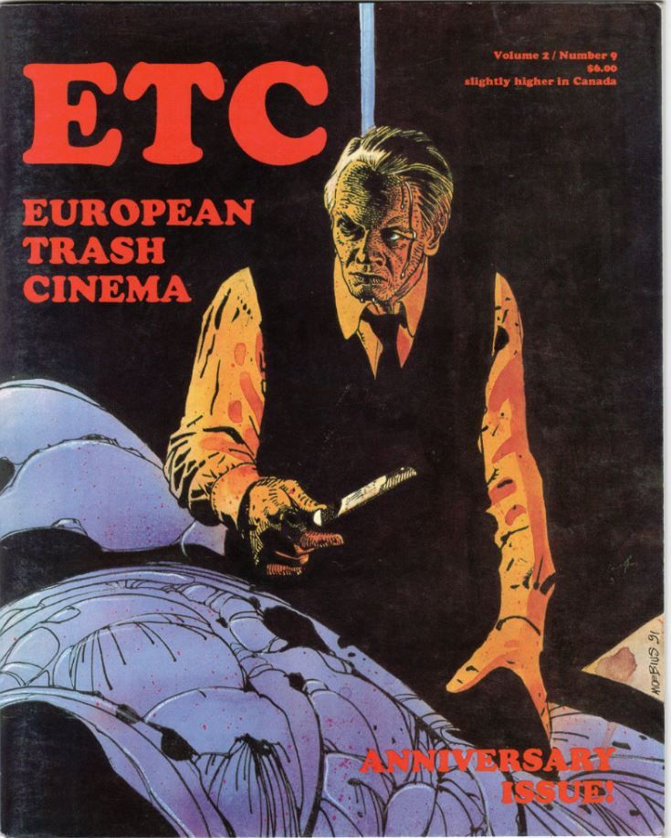 EUROPEAN TRASH CINEMA magazine side cover  Vol 2 # 9 January 1994
