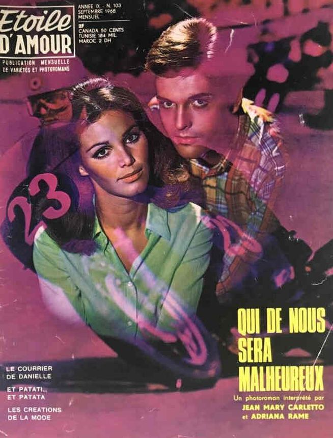 ETOILE D AMOUR magazine side cover Issue 103  September 1968