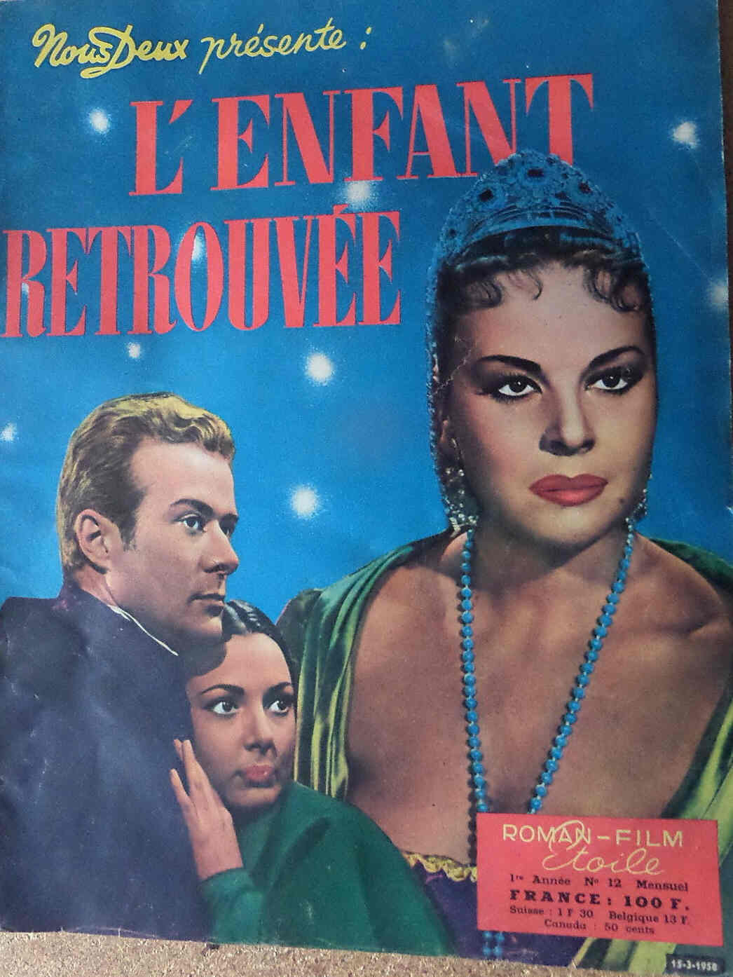 ROMAN FILM ETOILE magazine side cover Issue 12  1958