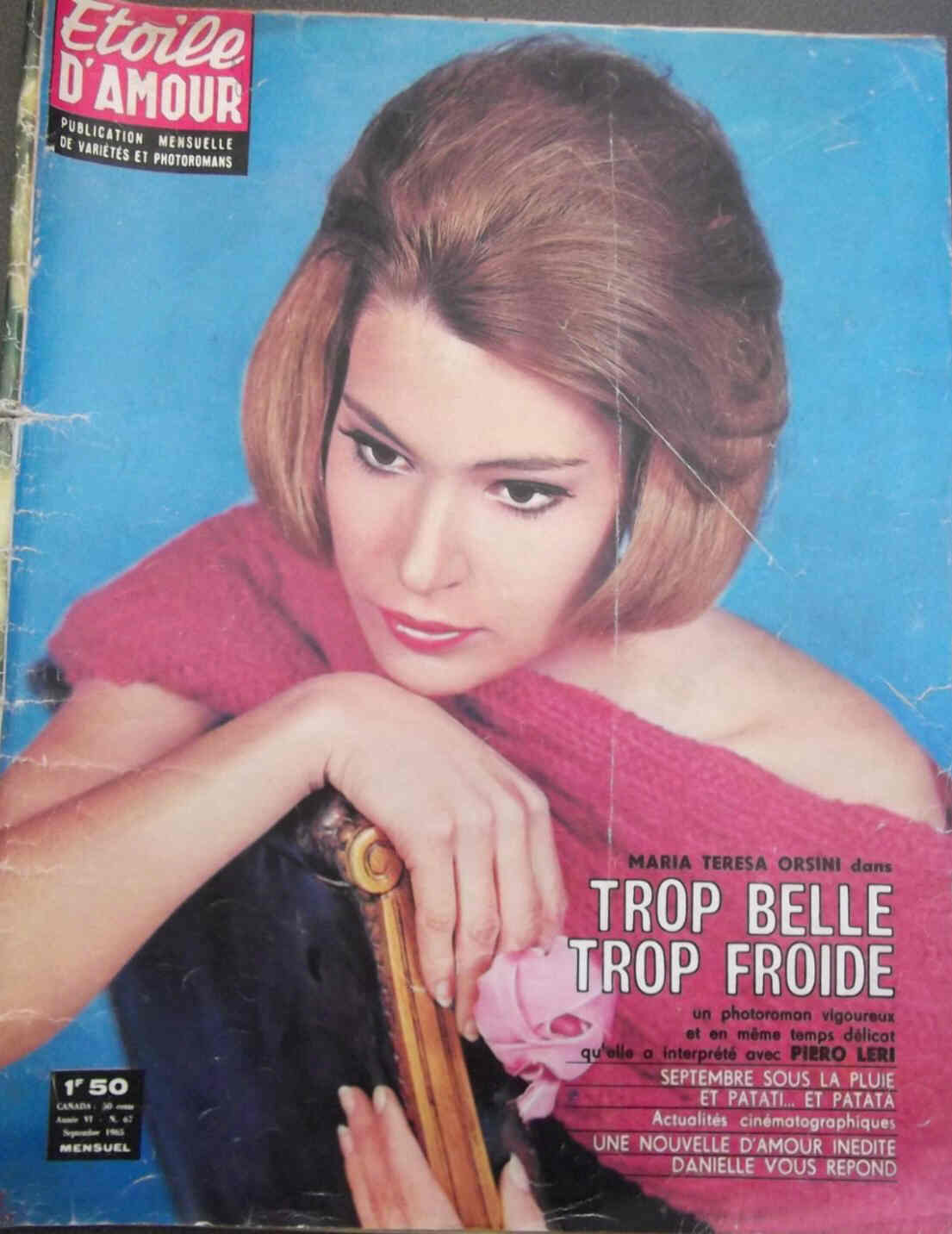 ETOILE D AMOUR magazine side cover September 1965