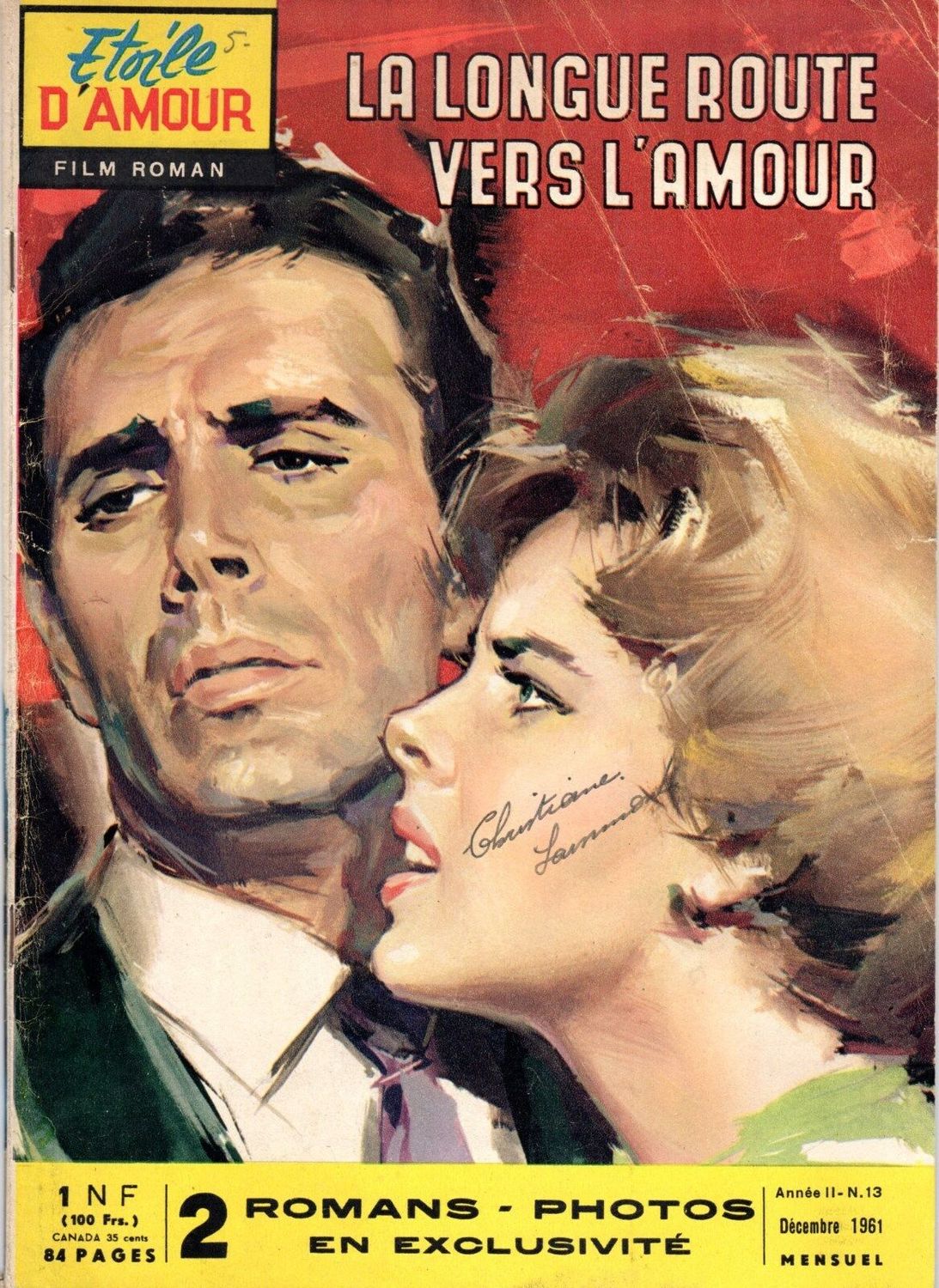 ETOILE D AMOUR magazine side cover Issue 13  December 1961