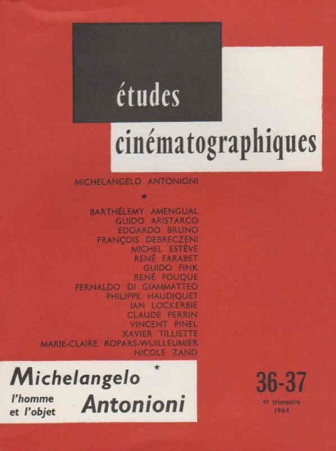 ETUDES CINEMATOGRAPHIQUES magazine side cover Issue 36-7   1964
