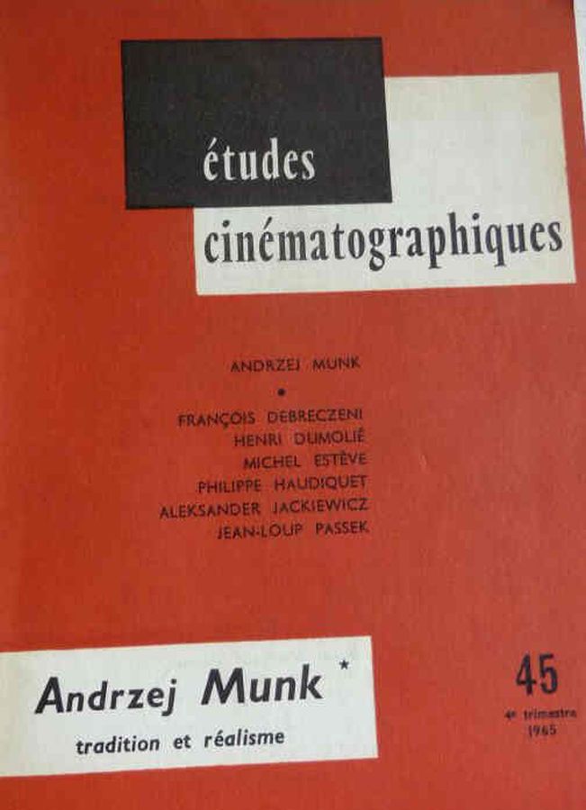 ETUDES CINEMATOGRAPHIQUES magazine side cover Issue 45   1965