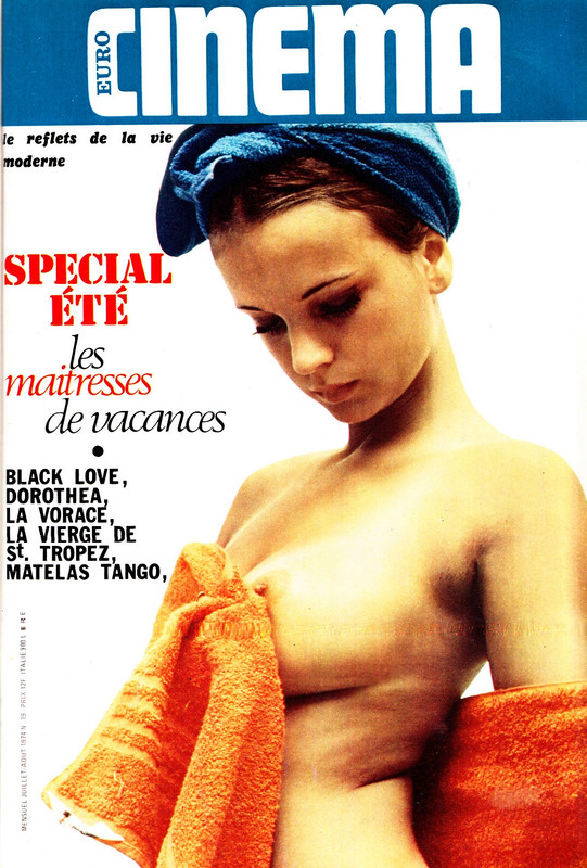 EURO CINEMA magazine side cover Issue 19 July/August 1974