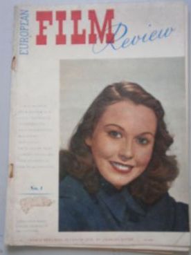 EUROPEAN FILM REVIEW magazine side cover Issue 1  1950