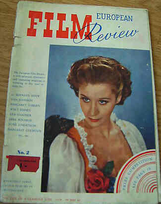 EUROPEAN FILM REVIEW magazine side cover Issue 2  1950