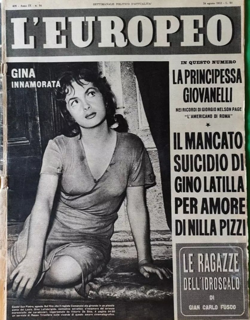 L EUROPEO magazine side cover Issue 34 16 August 1953