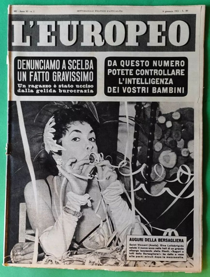 L EUROPEO magazine side cover Issue 2 9 January 1955