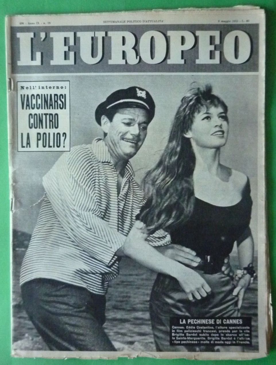 L EUROPEO magazine side cover Issue 19 5 May 1955