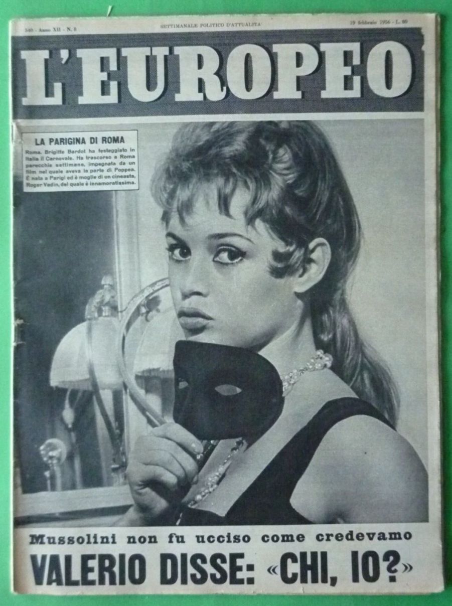 L EUROPEO magazine side cover Issue 8 19 February 1956