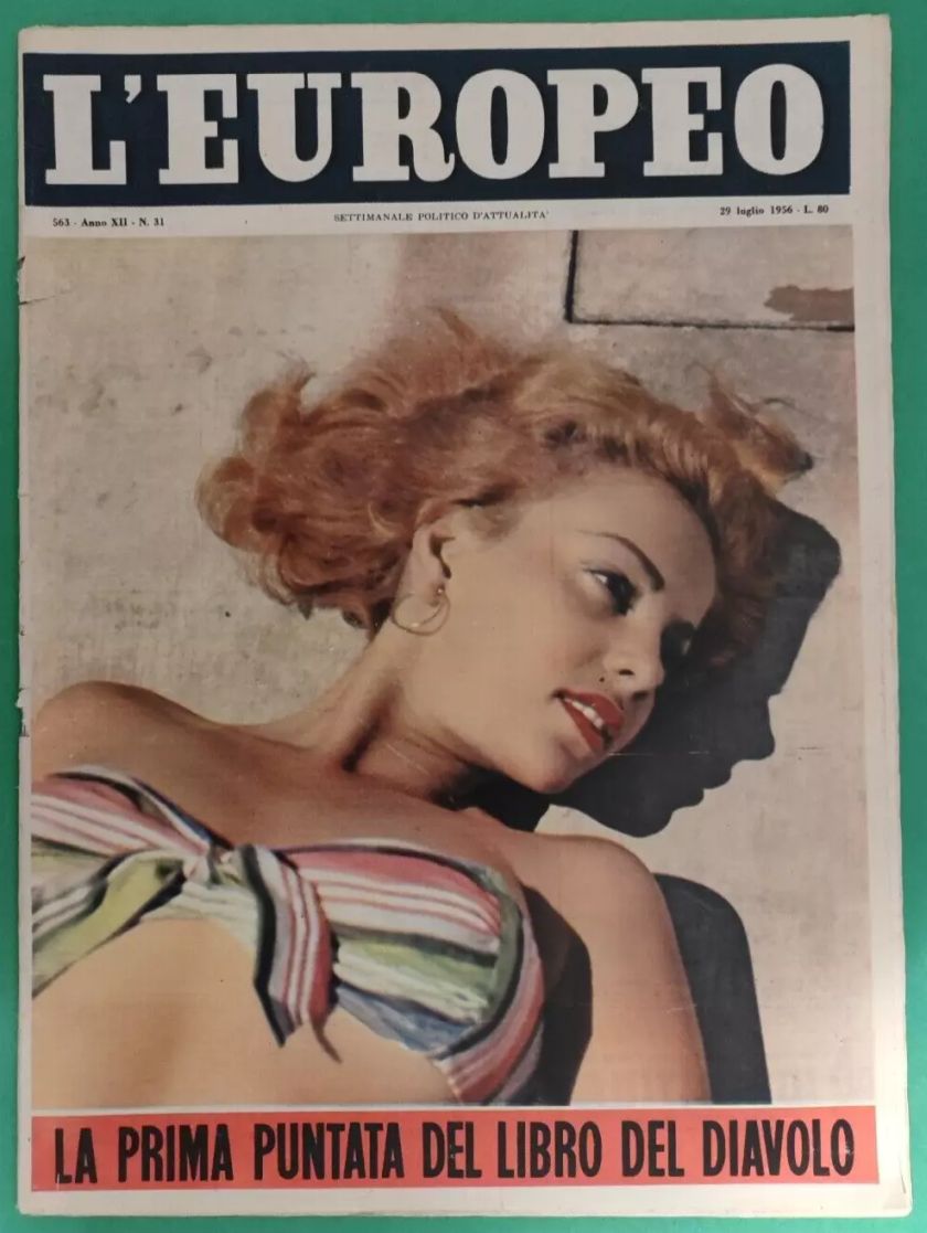 L EUROPEO magazine side cover Issue 41 29 July 1956