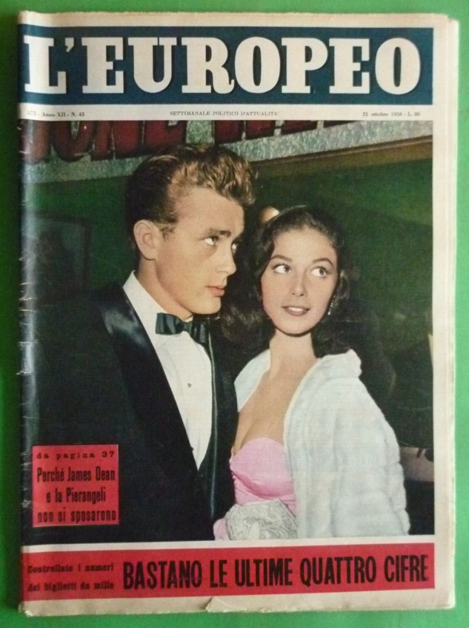 L EUROPEO magazine side cover Issue 43 21 October 1956