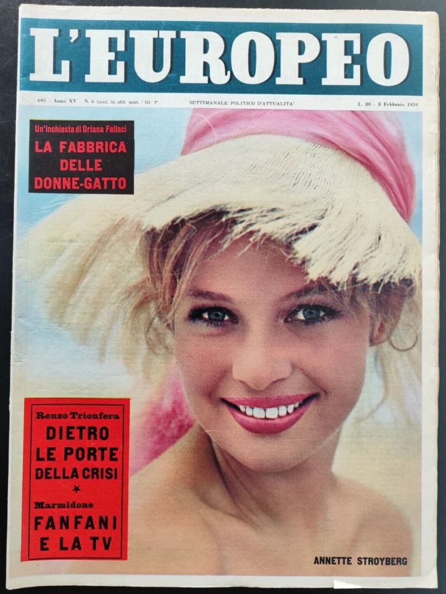 L EUROPEO magazine side cover Issue 6 8 February 1959