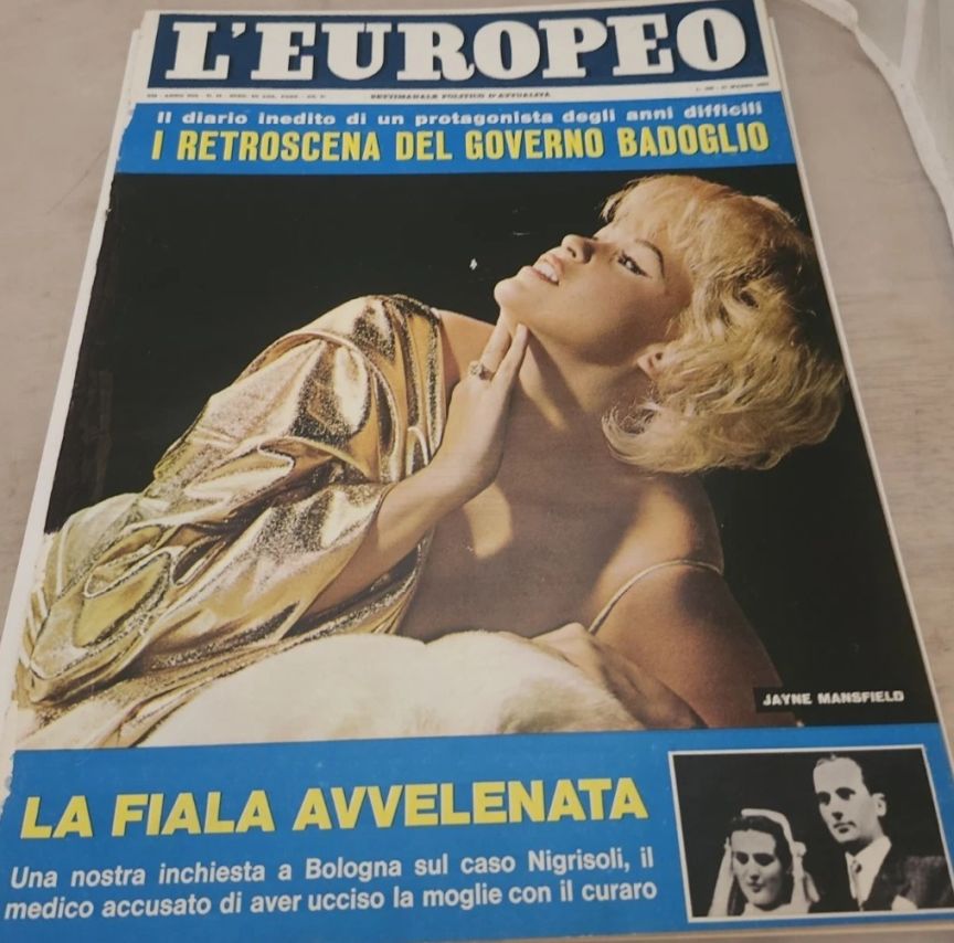 L EUROPEO magazine side cover  March 1963