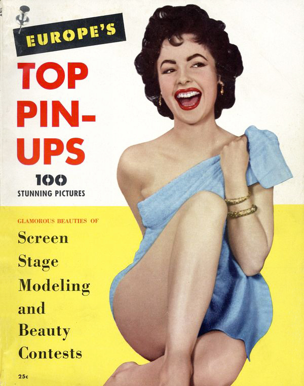 EUROPES TOP PIN UPS magazine side cover Issue 1   1954