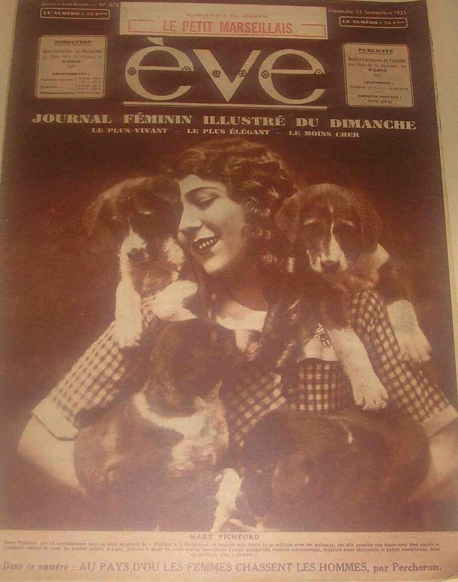 EVE  magazine side cover Issue 678 24 September 1933