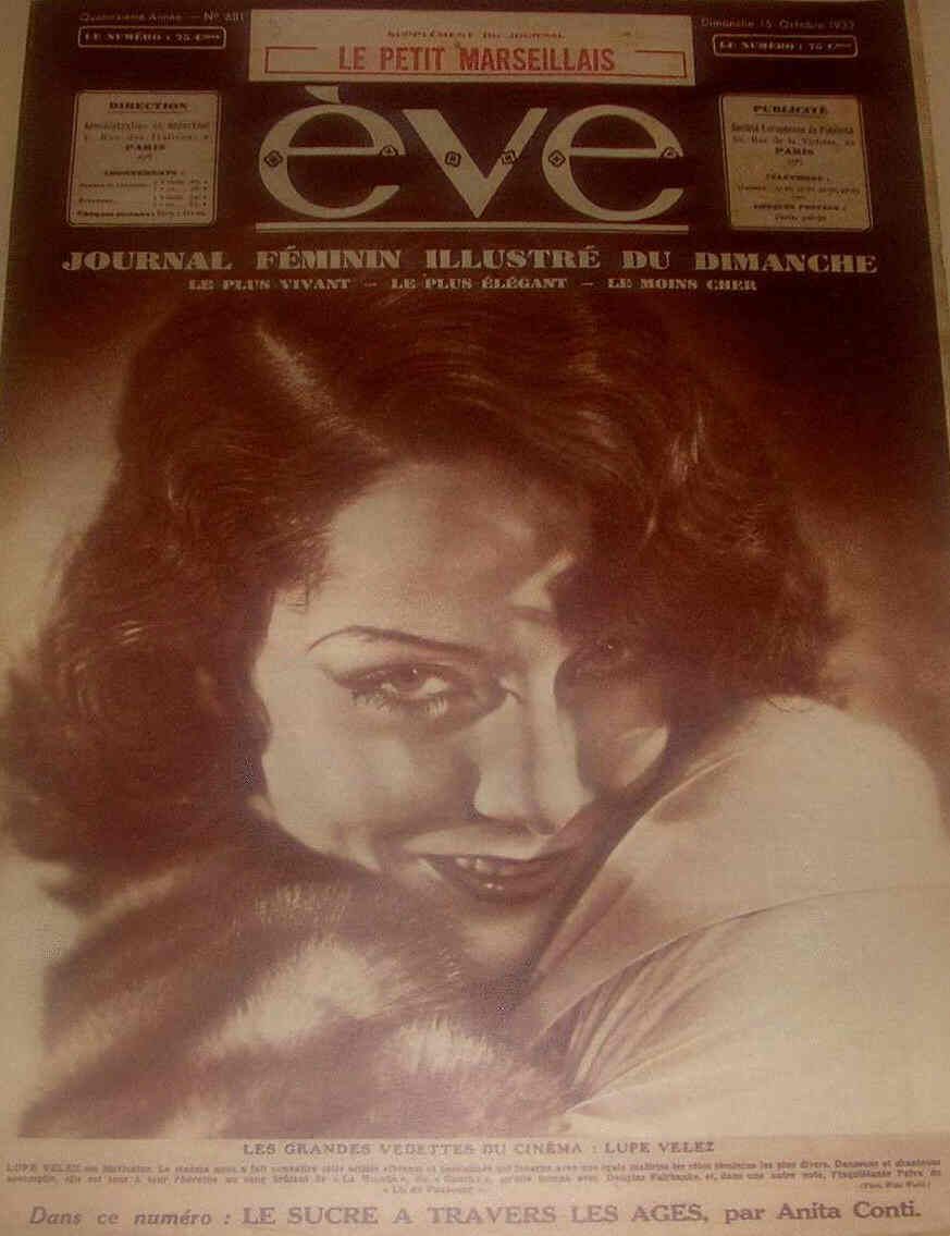 EVE  magazine side cover Issue 681 15 October 1933