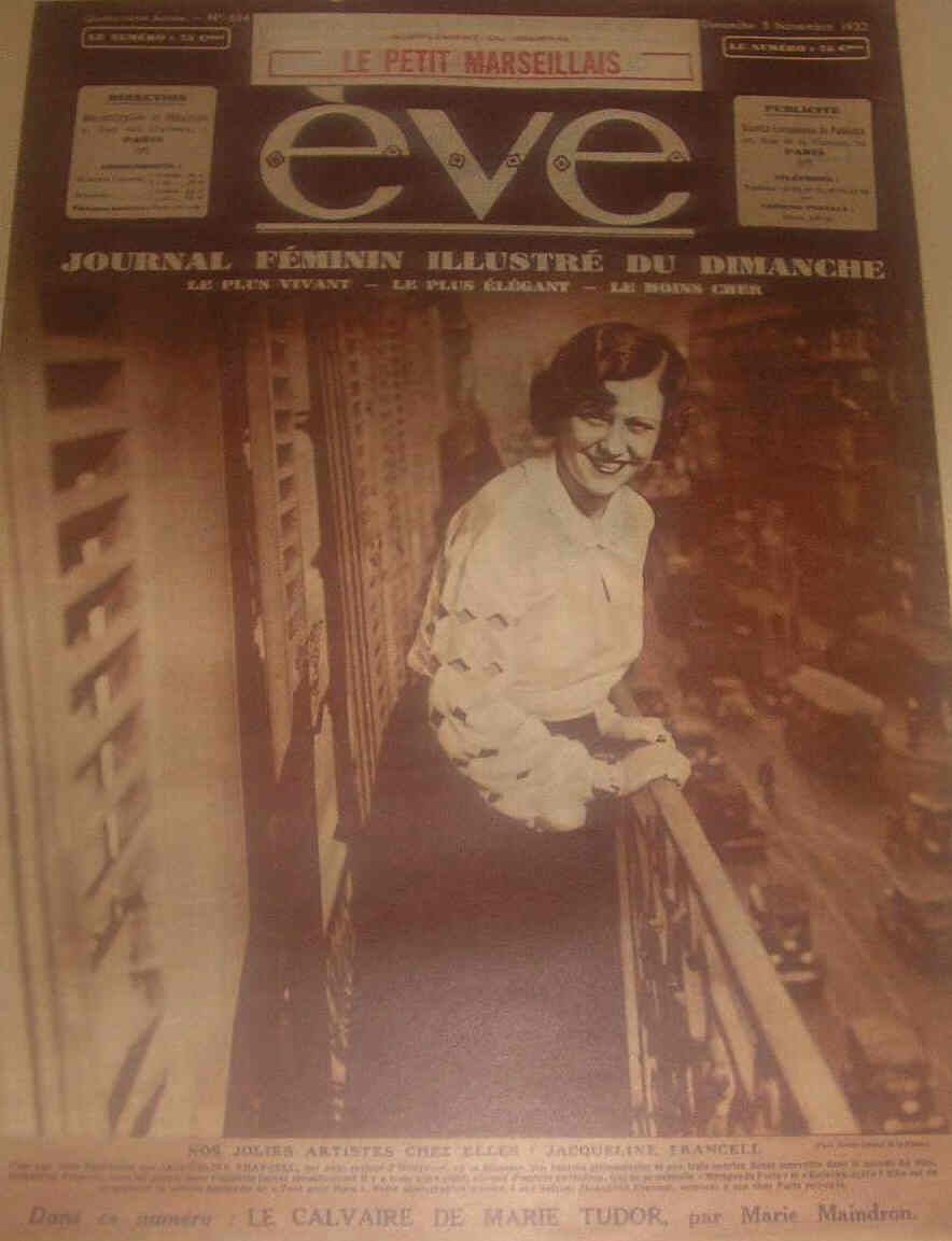 EVE  magazine side cover Issue 684 5 November 1933