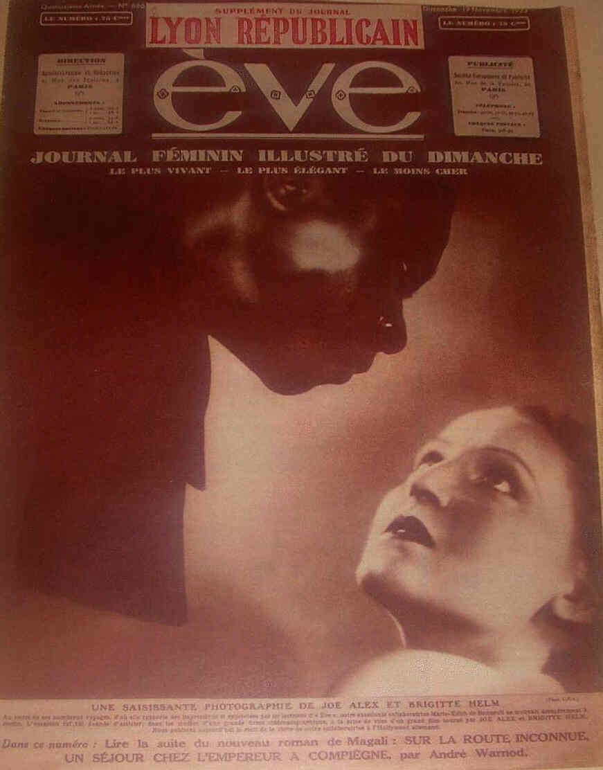 EVE  magazine side cover Issue 686 19 November 1933