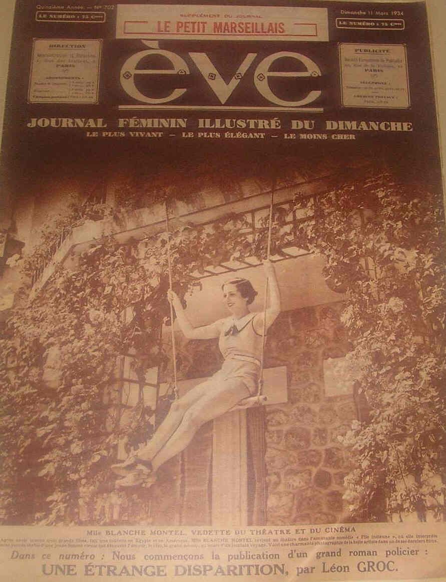 EVE  magazine side cover Issue 702 11 March 1934