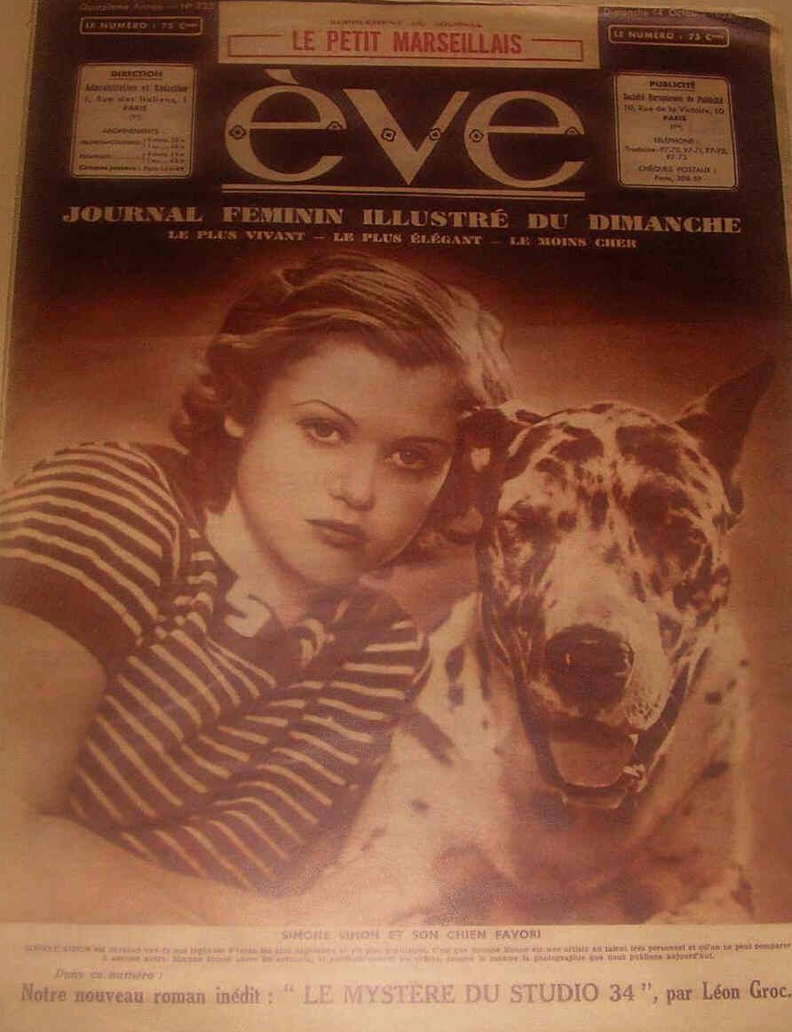 EVE  magazine side cover Issue 733 14 October 1934