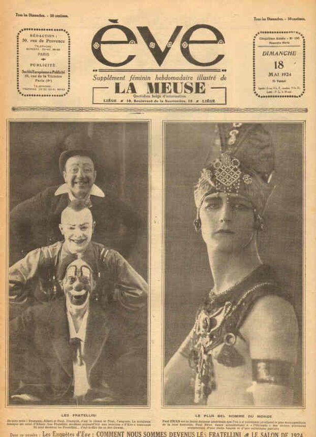 EVE (Fr) magazine side cover Issue 190 18 May 1924