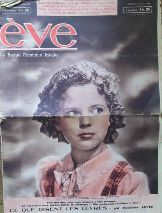 EVE (Fr) magazine side cover Issue 975 4 December 1939
