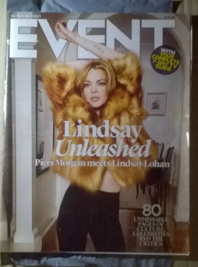 MAIL ON SUNDAY EVENT magazine side cover 5 May 2013