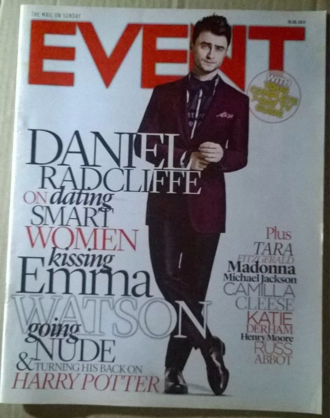 MAIL ON SUNDAY EVENT magazine side cover 10 August 2014