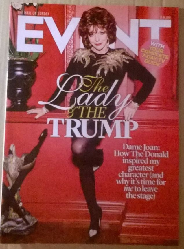 MAIL ON SUNDAY EVENT magazine side cover 21 August 2016