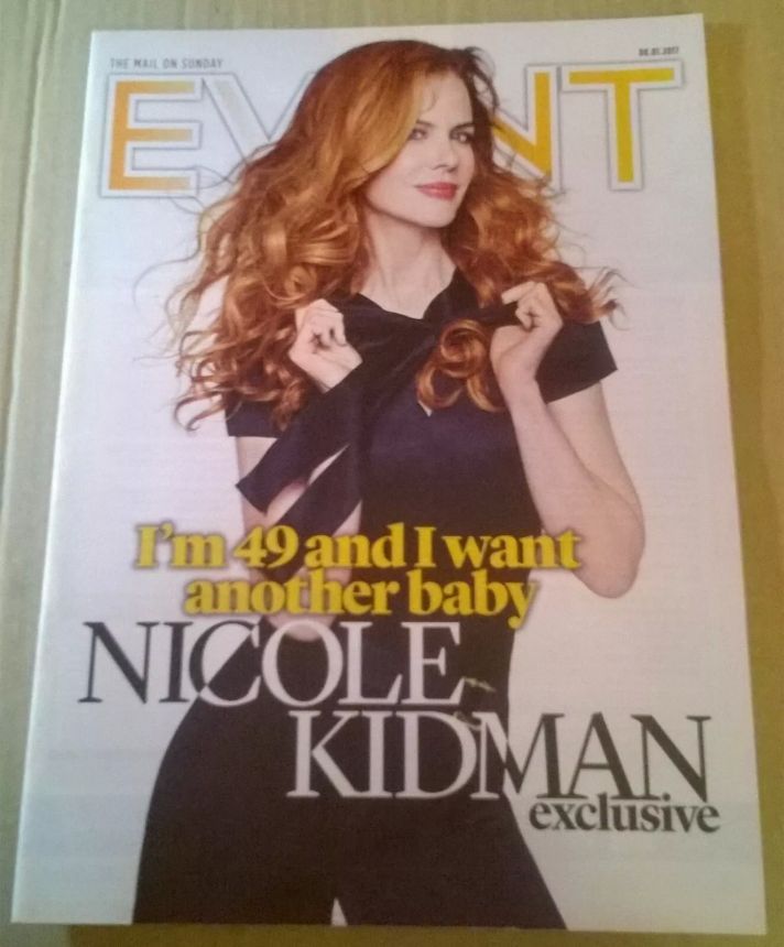 MAIL ON SUNDAY EVENT magazine side cover 8 January 2017