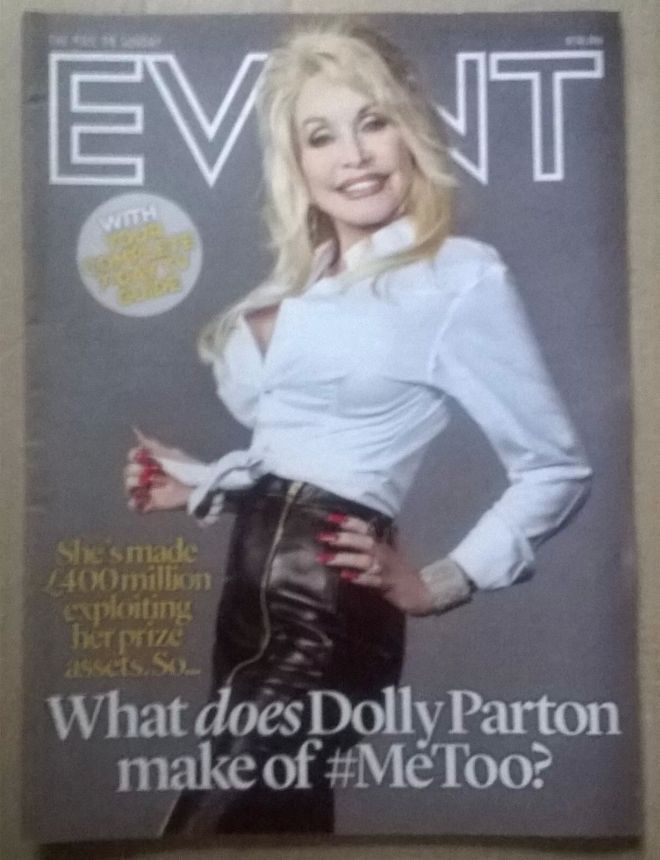 MAIL ON SUNDAY EVENT magazine side cover 7 October 2018