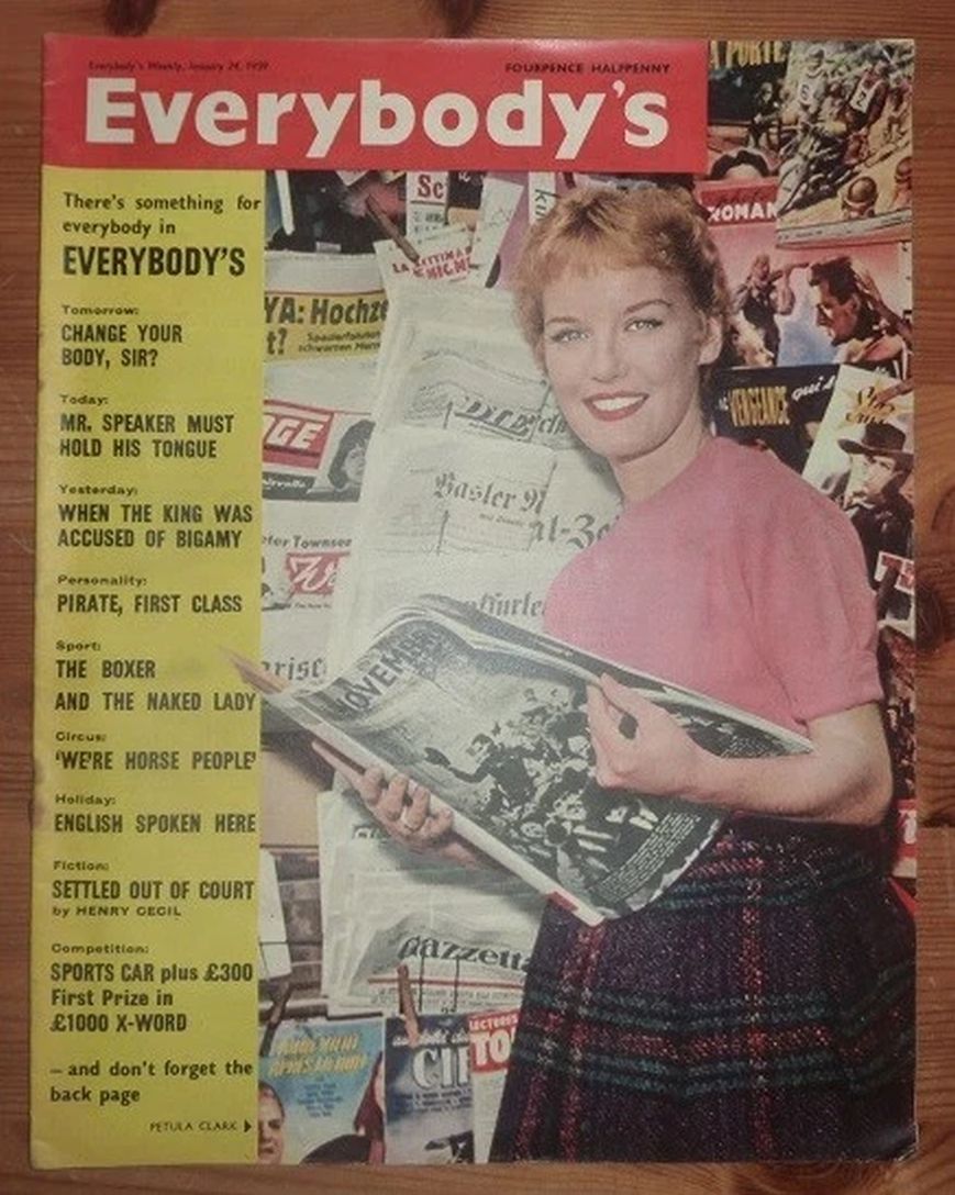 EVERYBODYS UK magazine side cover 24 January 1959