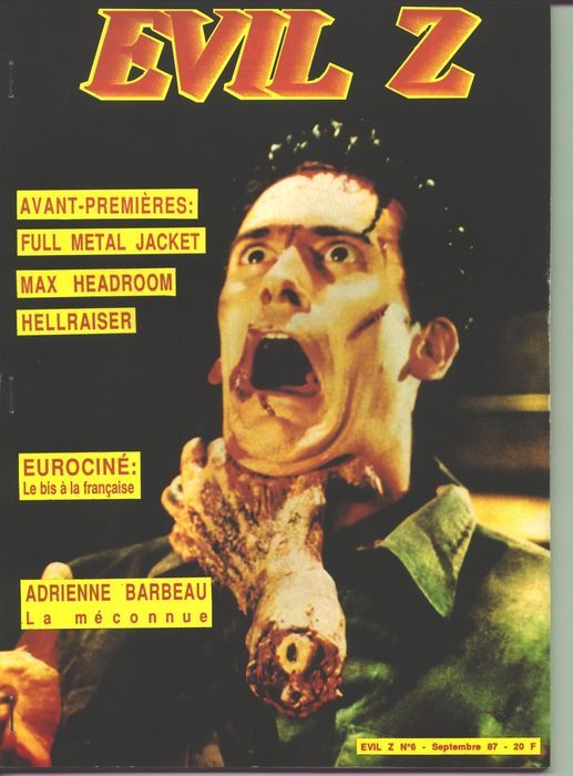 EVIL Z magazine side cover Issue 6 September 1987