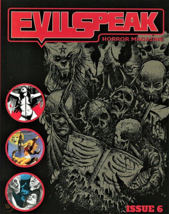 EVILSPEAK magazine side cover Issue 6 Spring 2019