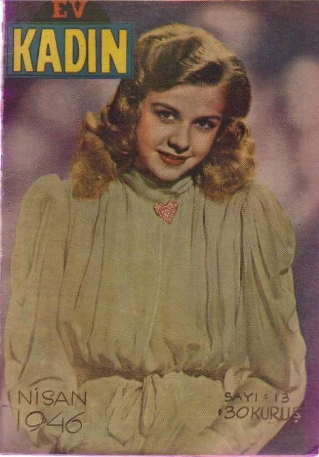 EV KADIN magazine side cover Issue 13  April 1946